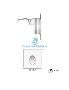Ego luce 6369.01/W Foco led escalón cuadrado 4000k 2